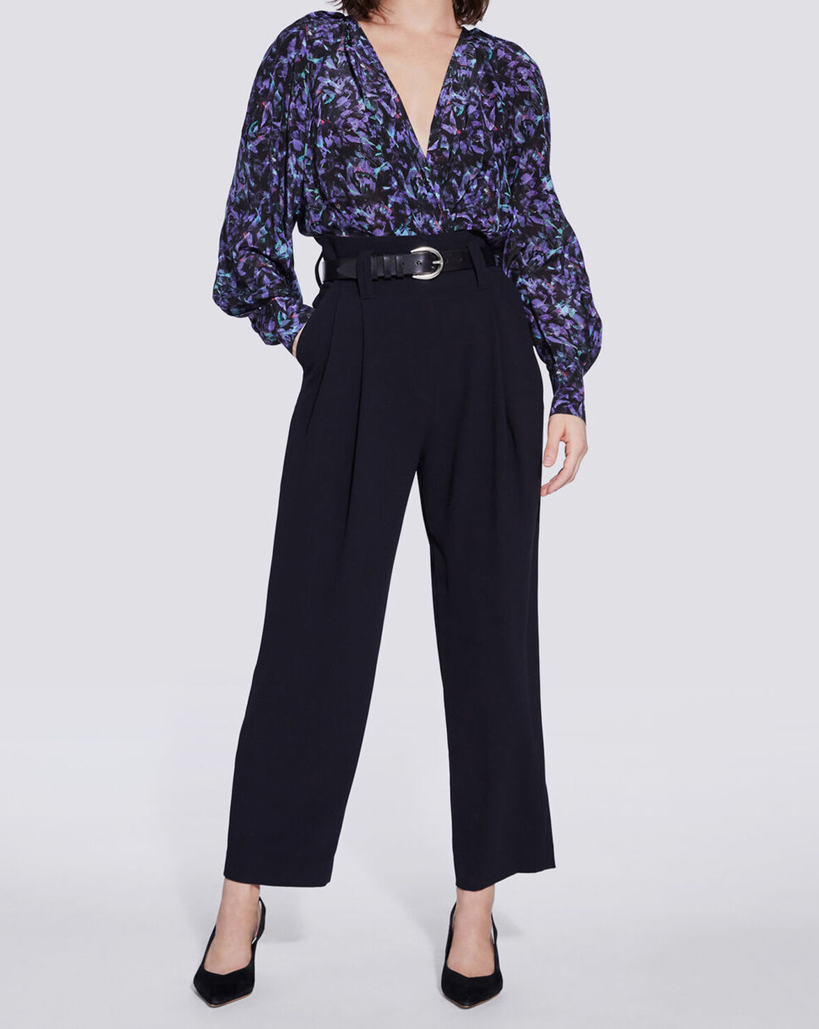 REXO HIGH WAIST RELAXED TROUSERS image number null